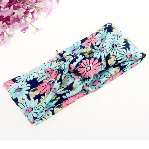 Retro Floral Yoga Turban
