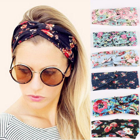 Retro Floral Yoga Turban